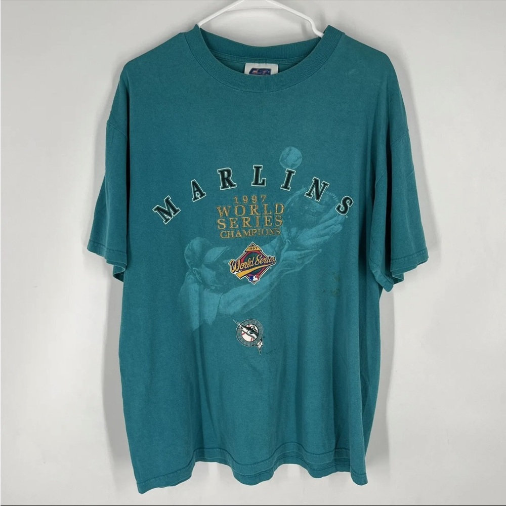CSA Florida Marlins 1997 World Series Champs T Shirt Size L